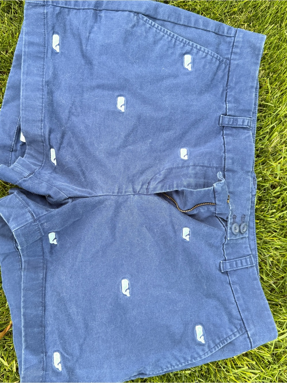 Vineyard Vines Navy Blue Whale Embroidered Women’s Shorts